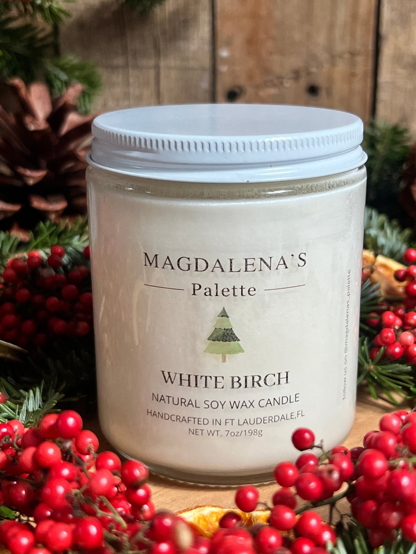 8 oz-Soy Wax Candle - White Birch